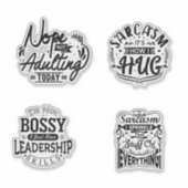 Sticker Adulte mignon Adulte drôle (Devant)