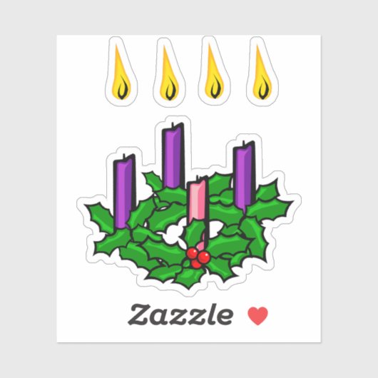 Sticker Advent wreath (Feuille)