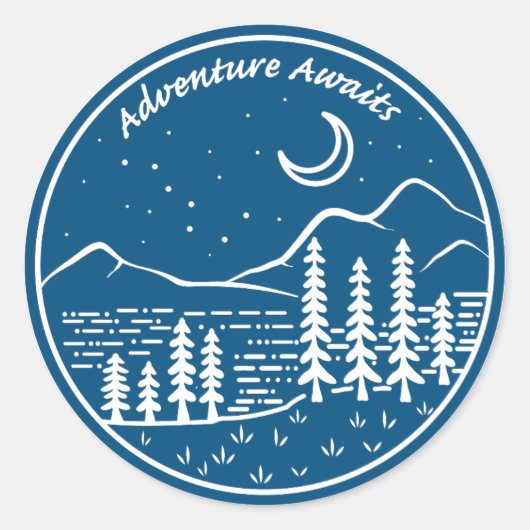 Sticker Adventure Await Mountains (Devant)