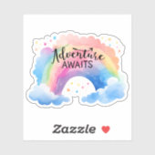 Sticker Adventure Await Rainbow (Feuille)