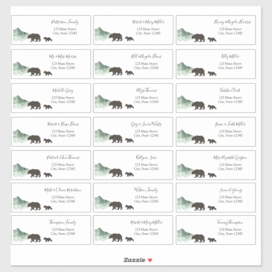 Sticker Adventure commence Baby Guest Adresse Enveloppe (Feuille)