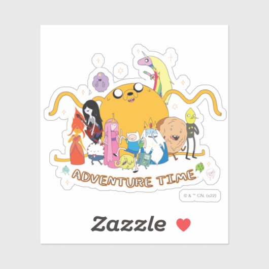 Sticker Adventure Time | Large Jake Group Graphic (Feuille)
