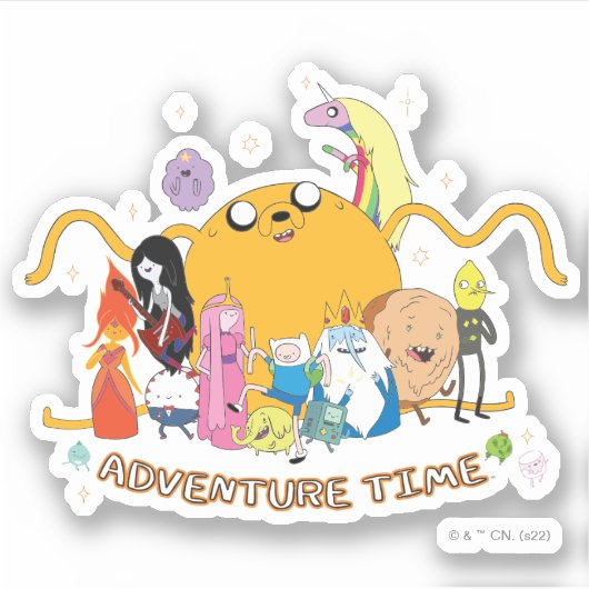 Sticker Adventure Time | Large Jake Group Graphic (Devant)