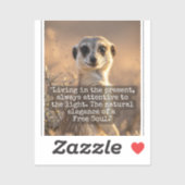 Sticker Adventurous Meerkat Living (Feuille)