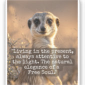 Sticker Adventurous Meerkat Living (Recto)