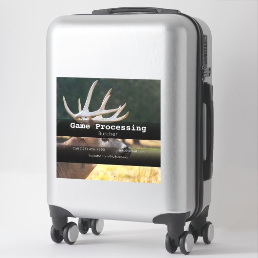 Sticker Adverteren door gamewisselaar (Koffer)