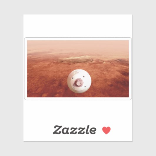 Sticker Aérocoque Avec Perpersévérance Rover Descente Vers (Feuille)