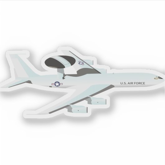 Sticker Aéronefs d'alerte précoce de détection E-3 (Devant)