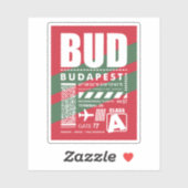 Sticker Aéroport BUD Budapest (Feuille)