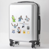 STICKER AFA - COUPE DU MONDE FIFA 2022 -ÉTOILES CHAMPIONS (Sur valise)