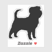 Sticker Affenpinscher Chien Silhouette Affen Affie Vinyl (Feuille)