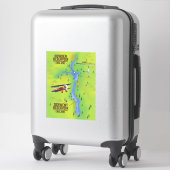 Sticker Affiche de carte des réservoirs de Dergone & Howde (Sur valise)