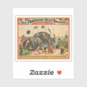 Sticker Affiche De Cirque D'acrobates Qui Sautillent Sur L (Feuille)