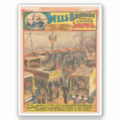 Sticker Affiche De Cirque D'Animaux Exposés Dans Une Tente (Devant)