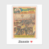 Sticker Affiche De Cirque D'Animaux Exposés Dans Une Tente (Feuille)