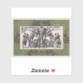 Sticker Affiche De Cirque D'Éléphants Jouant D'Instruments (Feuille)