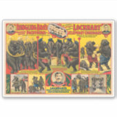 Sticker Affiche De Cirque D'Éléphants Qui Se Déroulent (Devant)