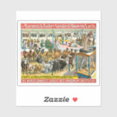 Sticker Affiche De Cirque Des Personnes De Différentes Nat (Feuille)