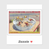 Sticker Affiche De Cirque Des Sept Gaynells Vélos D'Équita (Feuille)