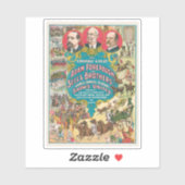 Sticker Affiche de cirque montrant de nombreuses scènes de (Feuille)