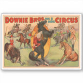 Sticker Affiche De Cirque Montrant De Nombreux Chevaux Fai (Devant)