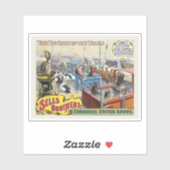 Sticker Affiche De Cirque Montrant Des Animaux Sauvages Da (Feuille)