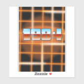 Sticker Affiche de dessin animé électronique 1984. (Feuille)