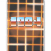 Sticker Affiche de dessin animé électronique 1984. (Devant)