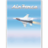 Sticker Affiche de jet de l'armée de l'air (Devant)