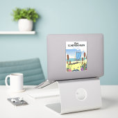 Sticker Affiche de la plage de Scheveningen aux Pays-Bas (Ordinateur portable sur le bureau)
