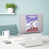 Sticker Affiche de montagne Grossglockner Allemagne. (Ordinateur portable sur le bureau)