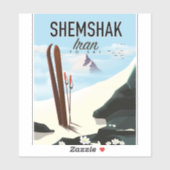 Sticker Affiche de Shemshak Iran Ski. (Feuille)