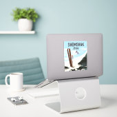 Sticker Affiche de Shemshak Iran Ski. (Ordinateur portable sur le bureau)