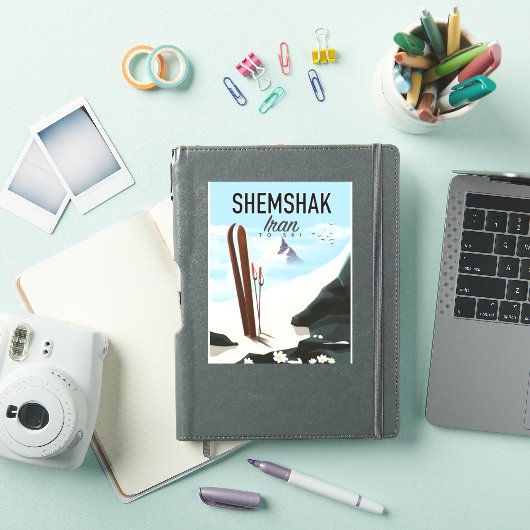 Sticker Affiche de Shemshak Iran Ski. (Couverture iPad)