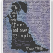 Sticker Affiche de silhouette de citation d'Oscar Wilde (Devant)