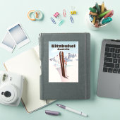 Sticker affiche de ski autrichienne de kitzbuhel (Couverture iPad)