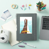 Sticker Affiche de ski Chamonix-Mont-Blanc (Couverture iPad)