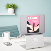 Sticker Affiche de ski Fernie Colombie-Britannique (Ordinateur portable sur le bureau)