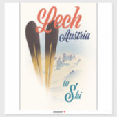 Sticker Affiche de ski Lech Austria (Feuille)