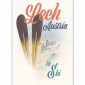 Sticker Affiche de ski Lech Autriche (Devant)
