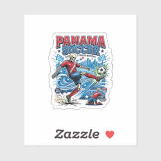 Sticker Affiche de style squelette de football de Panama N