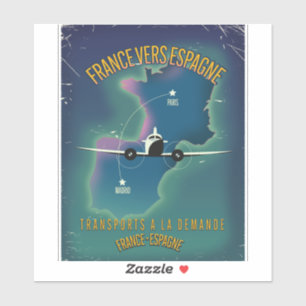 Sticker Affiche de vacances France en Espagne