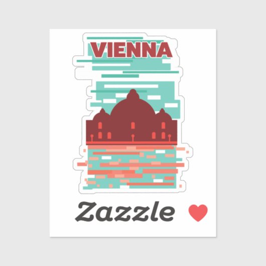 Sticker Affiche de voyage à Vienne (Feuille)