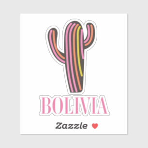 Sticker Affiche de voyage cactus bolivie