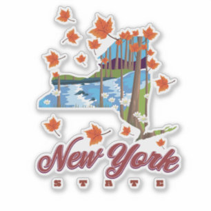 Sticker Affiche de voyage de l'État de New York