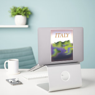 Sticker Affiche de voyage de style Vintage en Italie.