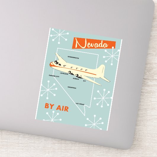 Sticker affiche de voyage de style Vintage Nevada (Détail)