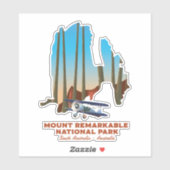 Sticker Affiche de voyage du Mont Remarkable en Australie  (Feuille)