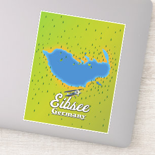 Sticker Affiche de voyage Eibsee Allemagne.