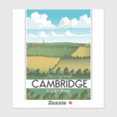 Sticker Affiche de voyage en train à Cambridge (Feuille)